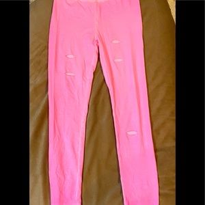Girls pink leggings